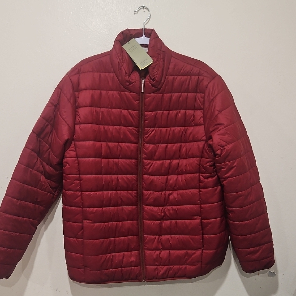 Goodfellow & Co Red Puffer Jacket with Quilted Design